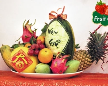 Cách trang trí giỏ quà Tết trái cây giữa hai miền Nam Bắc